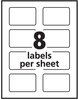 A Picture of product AVE-22822 Avery® Rectangle Labels Print-to-the-Edge with Sure Feed and Easy Peel, 2 x 3, Glossy Clear, 80/Pack