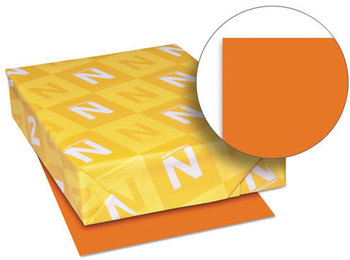 Neenah Paper Exact® Brights Paper,  8 1/2 x 11, Bright Tangerine, 50 lb, 500 Sheets/Ream