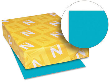 Neenah Paper Astrobrights® Colored Card Stock,  65 lb., 8-1/2 x 11, Terrestrial Teal, 250 Shts