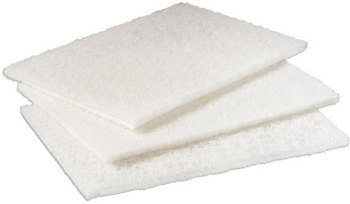 Scotch-Brite™ PROFESSIONAL Light-Duty Cleansing Pad 98. 6 X 9 in. White. 20/Pack, 3 Packs/Carton.