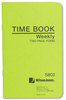 A Picture of product WLJ-S802 Wilson Jones® Foreman's Time Book,  Week Ending, 4-1/8 x 6-3/4, 36-Page Book