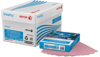 xerox™ Multipurpose Pastel Colored Paper 20 lb Bond Weight, 8.5 x 11, Pink, 500/Ream