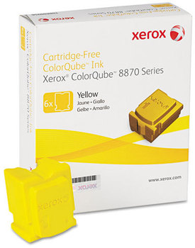 Xerox® 108R00953, 108R00952, 108R00951, 108R00950 Solid Ink Stick 17,300 Page-Yield, Yellow, 6/Box