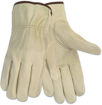 Memphis™ Economy Leather Drivers Gloves,  Large, Beige, Pair