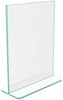 A Picture of product DEF-5991790 deflecto® Superior Image® Premium Green Edge Sign Holder,  Acrylic, 8 1/2 x 11, Clear