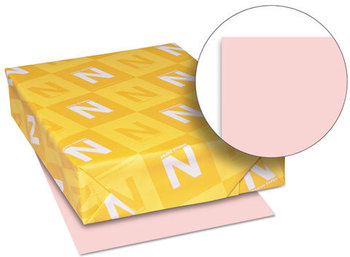 Neenah Paper Exact® Vellum Bristol Cover Stock,  67 lbs., 8-1/2 x 11, Pink, 250 Sheets