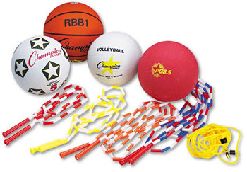Champion Sports Physical Education Kit,  14 Jump Ropes, Assorted Colors