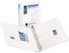 A Picture of product AVE-09301 Avery® Durable View Binder with DuraHinge® and EZD® Rings 3 1" Capacity, 11 x 8.5, White, (9301)