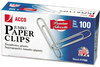 A Picture of product ACC-72500 ACCO Paper Clips Premium Heavy-Gauge Wire Jumbo, Smooth, Silver, 100 Clips/Box, 10 Boxes/Pack