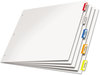 A Picture of product CRD-84815 Cardinal® Paper Insertable Dividers,  8-Tab, 11 x 17, White Paper/Clear Tabs