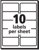 A Picture of product AVE-8363 Avery® Shipping Labels with TrueBlock® Technology w/ Inkjet Printers, 2 x 4, White, 10/Sheet, 50 Sheets/Box