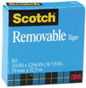 A Picture of product MMM-811121296 Scotch® Removable Tape,  1/2" x 1296", 1" Core