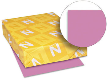 Neenah Paper Astrobrights® Colored Card Stock,  65 lb, 8-1/2 x 11, Outrageous Orchid, 250 Shts