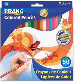 Prang® Colored Pencil Sets,  3.3 mm, 50 Assorted Colors/Set