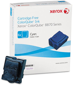 Xerox® 108R00953, 108R00952, 108R00951, 108R00950 Solid Ink Stick 17,300 Page-Yield, Cyan, 6/Box