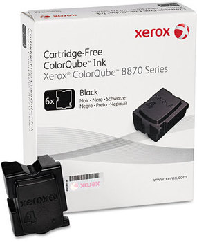Xerox® 108R00953, 108R00952, 108R00951, 108R00950 Solid Ink Stick 16,700 Page-Yield, Black, 6/Box