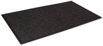 Super-Soaker™ Scraper/Wiper Floor Mat with Gripper Bottom. 4 X 6 ft. Charcoal color.