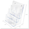 A Picture of product DEF-77401 deflecto® Multi Compartment DocuHolder®,  Six Compartments, 9w x 7-1/2d x 13-3/4h, Clear