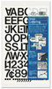 A Picture of product CHA-01030 Chartpak® Press-On Vinyl Letters & Numbers,  Self Adhesive, Black, 1"h, 88/Pack