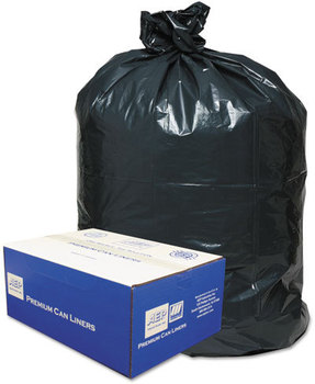 Classic Linear Low-Density Can Liners,  40-45gal, .63 Mil, 40 x 46, Black, 250/Carton
