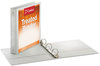 A Picture of product CRD-32215 Cardinal® Treated Binder ClearVue™ Locking Round Ring Binder,  1 1/2" Cap, 11 x 8 1/2, White