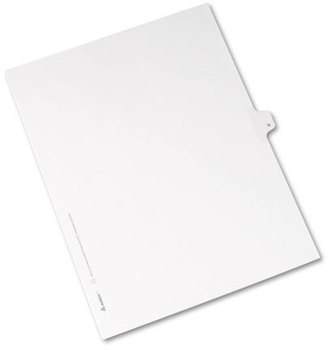 Avery® Preprinted Legal Exhibit Index Tab Dividers with Black and White Tabs,  Title: N, Letter, White, 25/Pack