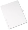 A Picture of product AVE-82176 Avery® Preprinted Legal Exhibit Index Tab Dividers with Black and White Tabs,  Title: N, Letter, White, 25/Pack