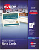 A Picture of product AVE-3379 Avery® Note Cards with Matching Envelopes Inkjet, 65lb, 4.25 x 5.5, Textured Uncoated White, 50 2 Cards/Sheet, 25 Sheets/Box