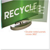 A Picture of product DEF-691590 deflecto® Superior Image® Swivel Sign Holder,  Green Tint, 8 1/2 x 11, Silver