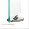 A Picture of product DEF-691590 deflecto® Superior Image® Swivel Sign Holder,  Green Tint, 8 1/2 x 11, Silver