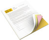 A Picture of product XER-3R12430 xerox™ Revolution™ Digital Carbonless Paper 4-Part 8.5 x 11, White/Canary/Pink/Goldenrod, 5,000/Carton