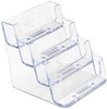 A Picture of product DEF-70841 deflecto® Business Card Holders,  Holds 2 x 3 1/2 Cards, Clear