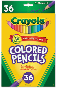 Crayola® Colored Pencil Set,  3.3 mm, 36 Assorted Colors/Set