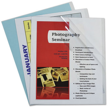 C-Line® Report Covers,  Vinyl, Clear, 8 1/2 x 11, 100/BX