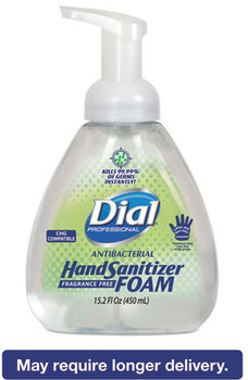 Dial® Professional Antibacterial Foaming Hand Sanitizer,  15.2 oz Pump Bottle