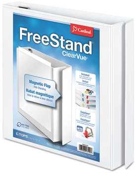 Cardinal® FreeStand™ Easy Open® Locking Slant-D® Ring Binder,  1" Cap, 11 x 8 1/2, White