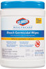 A Picture of product 601-724 Clorox® Healthcare® Bleach Germicidal Wipes,  6 x 5, Unscented, 150/Canister, 6 Canisters/Case.