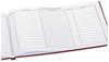 A Picture of product WLJ-S490 Wilson Jones® Visitor Register Book,  Red Hardcover, 112 Ruled Pages, 8 1/2 x 11