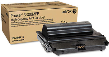 Xerox® 106R01412, 106R01411 Toner High-Yield 8,000 Page-Yield, Black