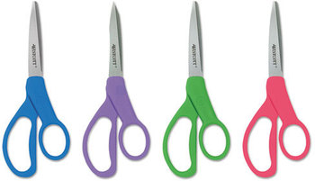 Westcott® Student Scissors with Antimicrobial Protection,  Assorted Colors, 7" Long