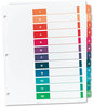 A Picture of product AVE-11141 Avery® Customizable Table of Contents Ready Index® Multicolor Dividers with Printable Section Titles TOC Tab 12-Tab, 1 to 12, 11 x 8.5, White, Traditional Color Tabs, Set