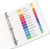 A Picture of product AVE-11141 Avery® Customizable Table of Contents Ready Index® Multicolor Dividers with Printable Section Titles TOC Tab 12-Tab, 1 to 12, 11 x 8.5, White, Traditional Color Tabs, Set