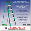 A Picture of product DAD-FS4006 Louisville® Fiberglass Step Ladder,  6 ft, 5-Step, Green/Black