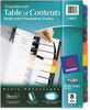 A Picture of product AVE-11817 Avery® Customizable Table of Contents Ready Index® Plastic Multicolor Dividers with Printable Section Titles Tabs, 8-Tab, 1 to 8, 11 x 8.5, Translucent, Set