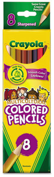 Crayola® Multicultural Eight-Color Pencil Pack,  3.3 mm, 8 Assorted Colors/Set