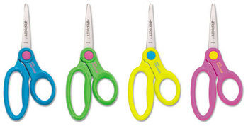 Westcott® Kids' Scissors with Antimicrobial Protection,  Assorted Colors, 5" Pointed