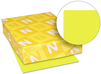 Neenah Paper Astrobrights® Colored Card Stock,  65 lb., 8-1/2 x 11, Sunburst Yellow, 250 Sheets