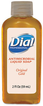 Dial® Professional Gold Antimicrobial Liquid Hand Soap,  Floral Fragrance, 2oz Bottle, 48/Carton
