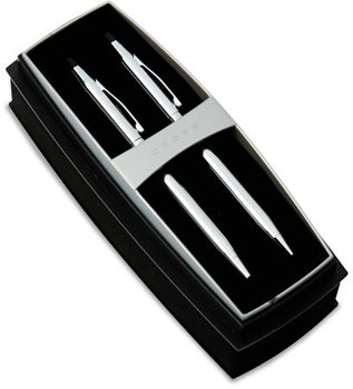 Cross® Classic® Century® Ballpoint Pen and Pencil Set,  Chrome/Black Accent