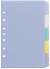 A Picture of product AVE-16180 Avery® Write & Erase Big Tab™ Plastic Dividers,  5-Tab, 5 1/2 x 8 1/2